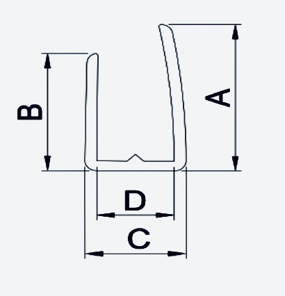 U-Profile Polycarbonate Edge Cap
