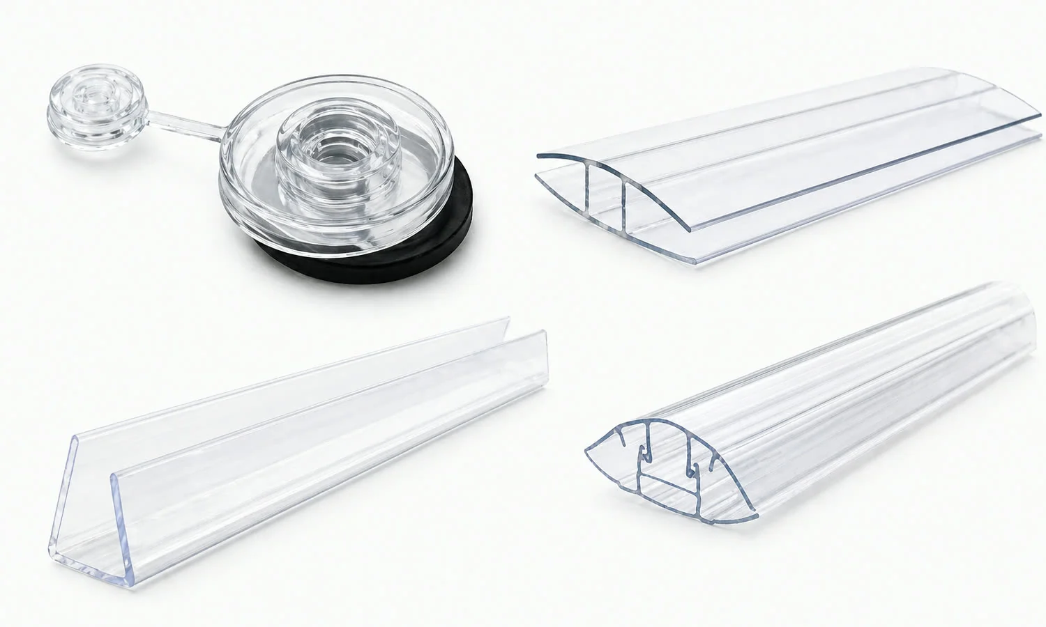 Yevro polycarbonate profiles and accessories
