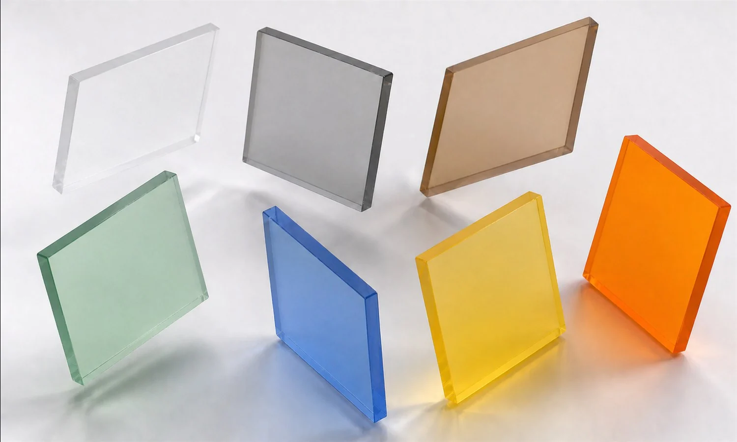 Solid polycarbonate color panel samples
